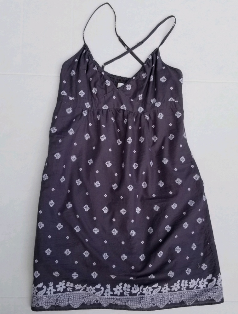 Aerie grey floral sundress small